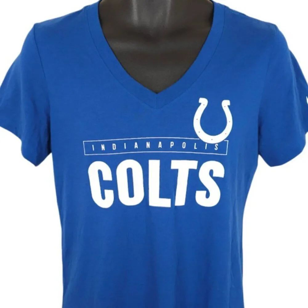 Indianapolis Colts T Shirt Womens Size Small Blue NFL Football